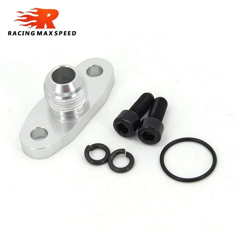 An10 Lochabstand 2"/51 Turbo Ölablass Rücklaufflansch Adapter Splitter CNC Prozess auslaufsicher für T3 T4 GT28 GT30 GT35 T25