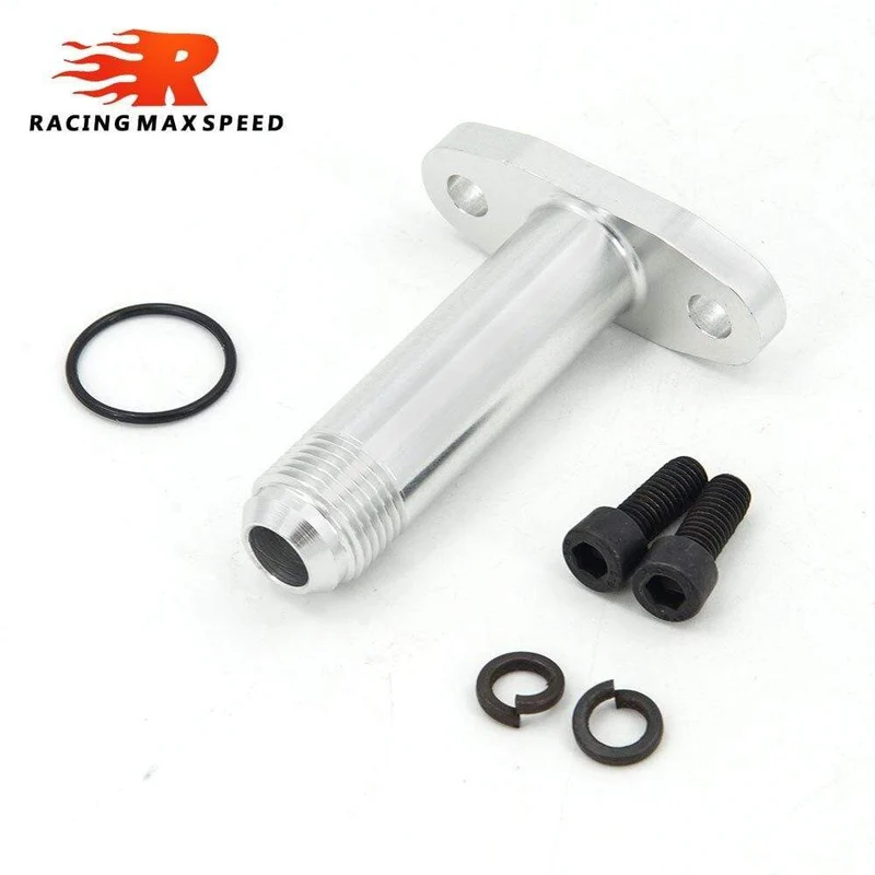 An10 Lochabstand 2"/51 Turbo Ölablass Rücklaufflansch Adapter Splitter CNC Prozess auslaufsicher für T3 T4 GT28 GT30 GT35 T25