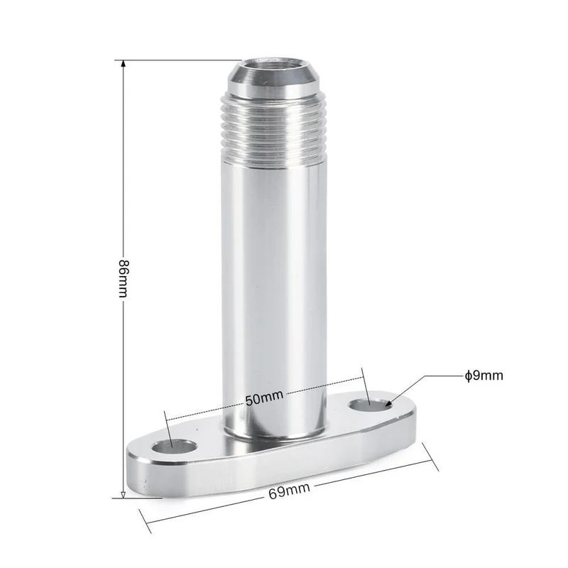 Turbo-Ölablass-Rücklaufflansch-Adapter AN10 Extended CNC Process auslaufsicher für T3 T4 GT28 GT30 GT35 T25 YC101456