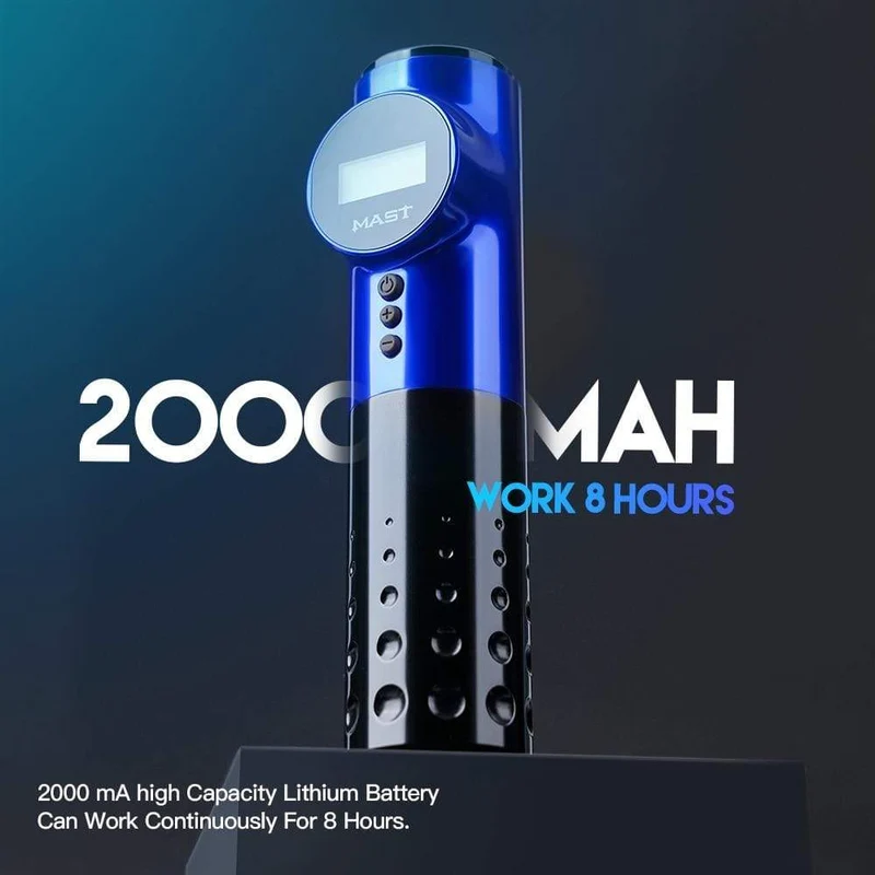 Rotary Tattoo Pen Mast Drahtlose Batteriestiftmaschine LED-Anzeige Permanent Make Up Maschine für Tätowierer