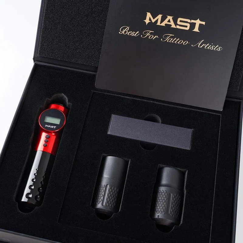 Rotary Tattoo Pen Mast Drahtlose Batteriestiftmaschine LED-Anzeige Permanent Make Up Maschine für Tätowierer