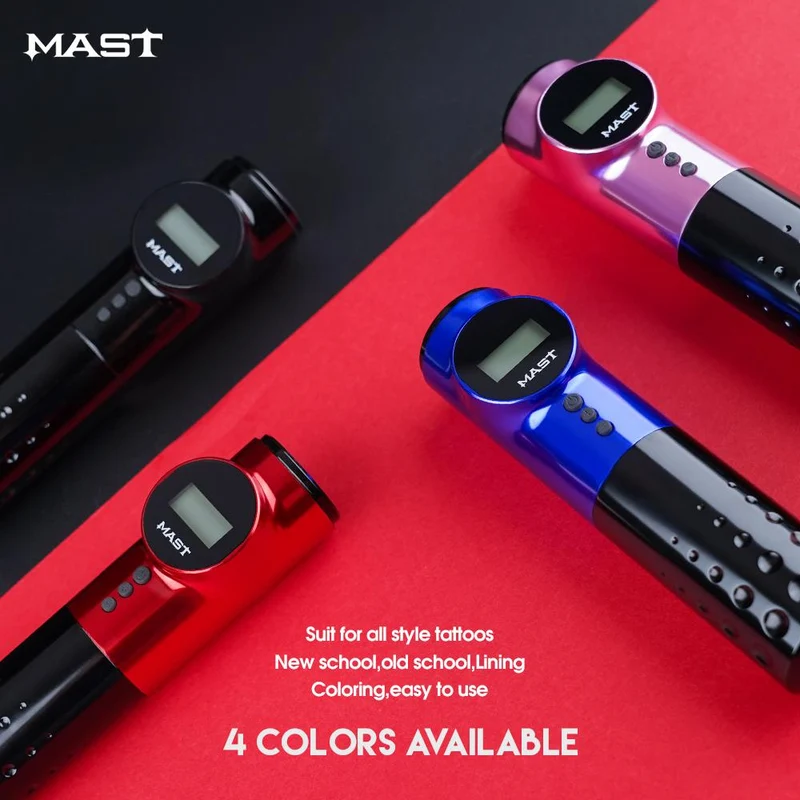 Rotary Tattoo Pen Mast Drahtlose Batteriestiftmaschine LED-Anzeige Permanent Make Up Maschine für Tätowierer