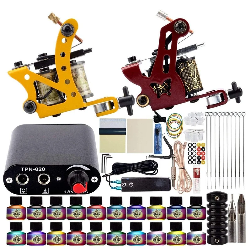 Tattoo-Kit Netzteil für Tattoo-Maschinen-Kit Pigmente für Permanent Make-up Tattoo-Set für Anfänger Tattoo-Maschine Full Set