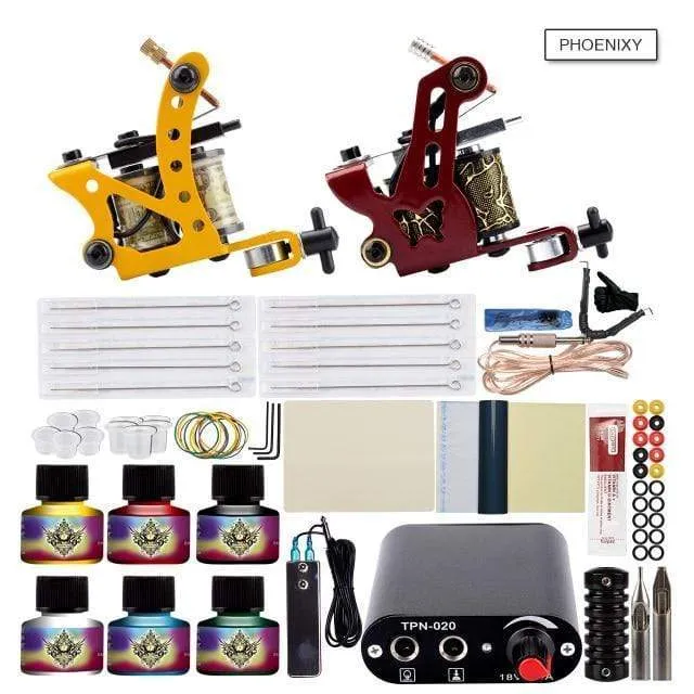 Tattoo-Kit Netzteil für Tattoo-Maschinen-Kit Pigmente für Permanent Make-up Tattoo-Set für Anfänger Tattoo-Maschine Full Set
