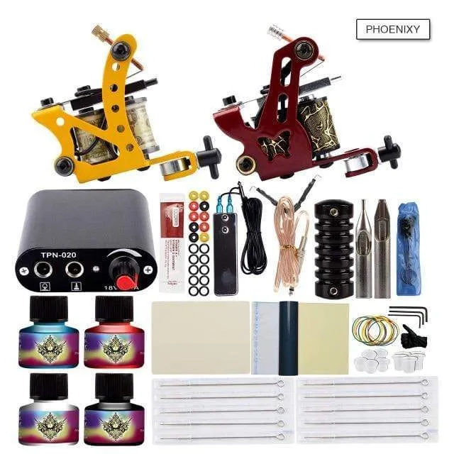 Tattoo-Kit Netzteil für Tattoo-Maschinen-Kit Pigmente für Permanent Make-up Tattoo-Set für Anfänger Tattoo-Maschine Full Set