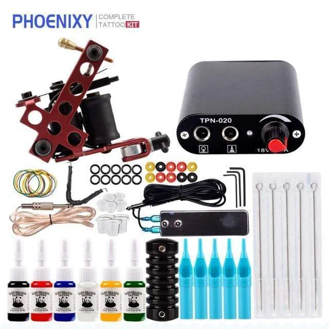 Tattoo-Kit Netzteil für Tattoo-Maschinen-Kit Pigmente für Permanent Make-up Tattoo-Set für Anfänger Tattoo-Maschine Full Set