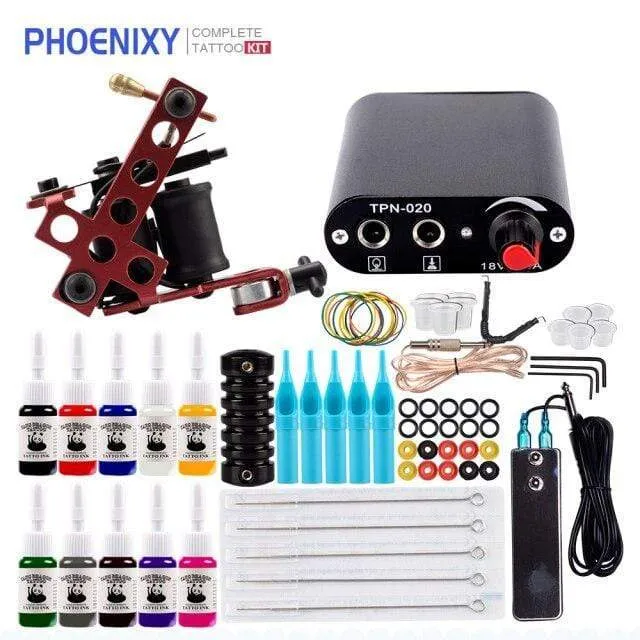 Tattoo-Kit Netzteil für Tattoo-Maschinen-Kit Pigmente für Permanent Make-up Tattoo-Set für Anfänger Tattoo-Maschine Full Set