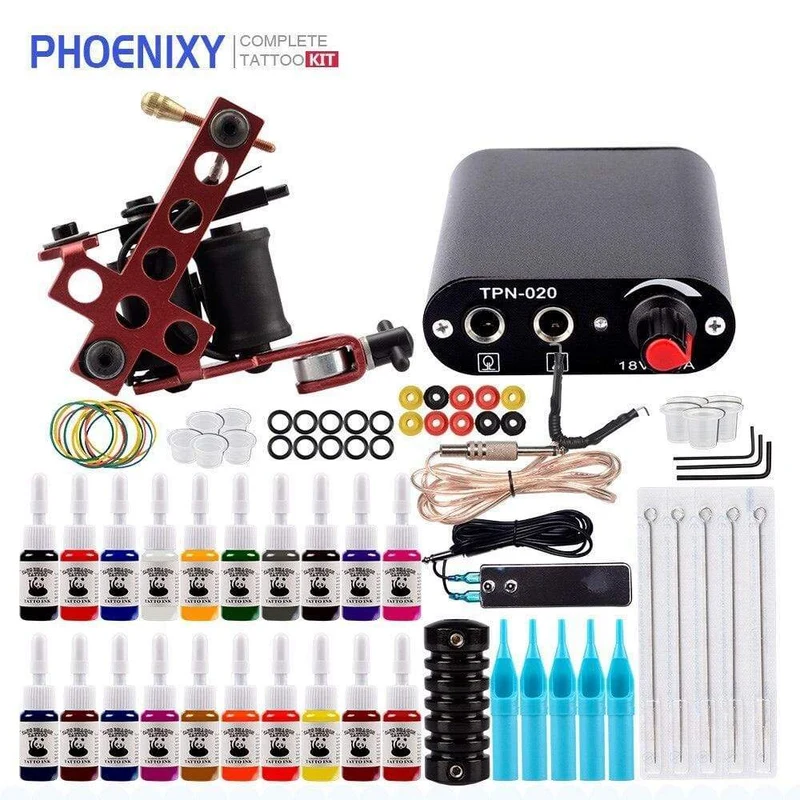Tattoo-Kit Netzteil für Tattoo-Maschinen-Kit Pigmente für Permanent Make-up Tattoo-Set für Anfänger Tattoo-Maschine Full Set