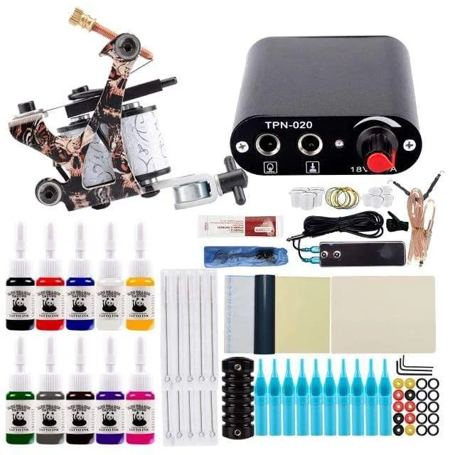Tattoo-Kit Netzteil für Tattoo-Maschinen-Kit Pigmente für Permanent Make-up Tattoo-Set für Anfänger Tattoo-Maschine Full Set