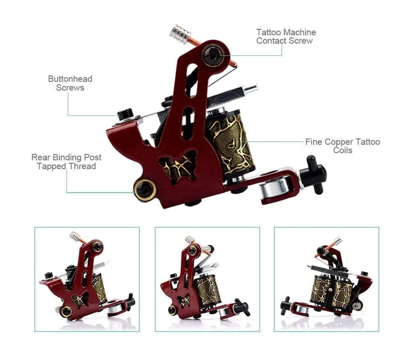 Tattoo-Kit Netzteil für Tattoo-Maschinen-Kit Pigmente für Permanent Make-up Tattoo-Set für Anfänger Tattoo-Maschine Full Set