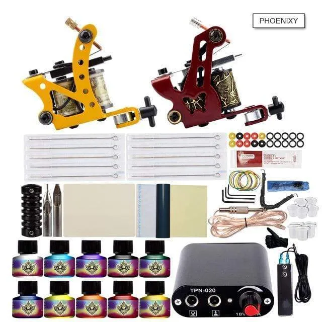 Tattoo-Kit Netzteil für Tattoo-Maschinen-Kit Pigmente für Permanent Make-up Tattoo-Set für Anfänger Tattoo-Maschine Full Set