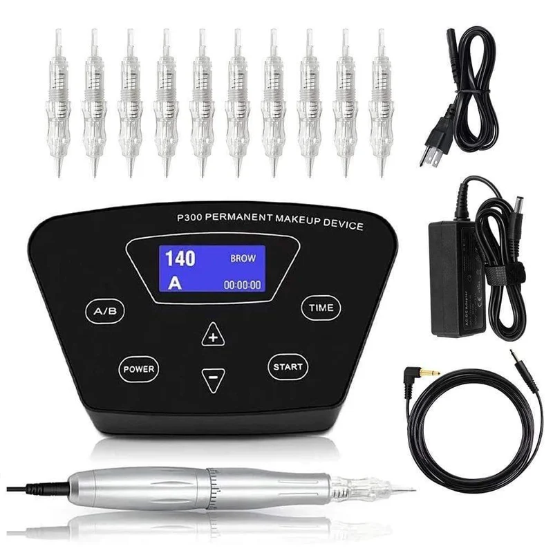 Biomaser PMU Tattoo Maschine Stift Dermograph Leiser Motor Stift Permanent Make-up Maschine Dermógrafo Agulhas Easy Click for Eyebrow