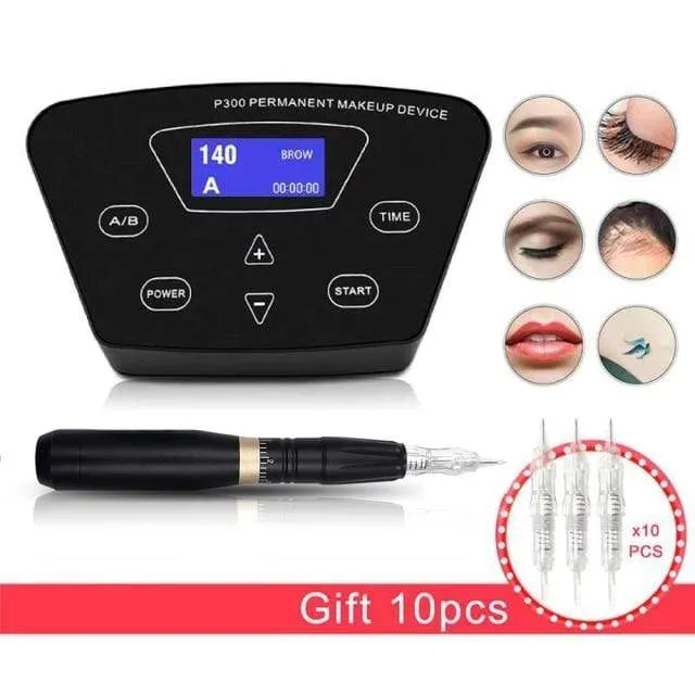 Biomaser PMU Tattoo Maschine Stift Dermograph Leiser Motor Stift Permanent Make-up Maschine Dermógrafo Agulhas Easy Click for Eyebrow