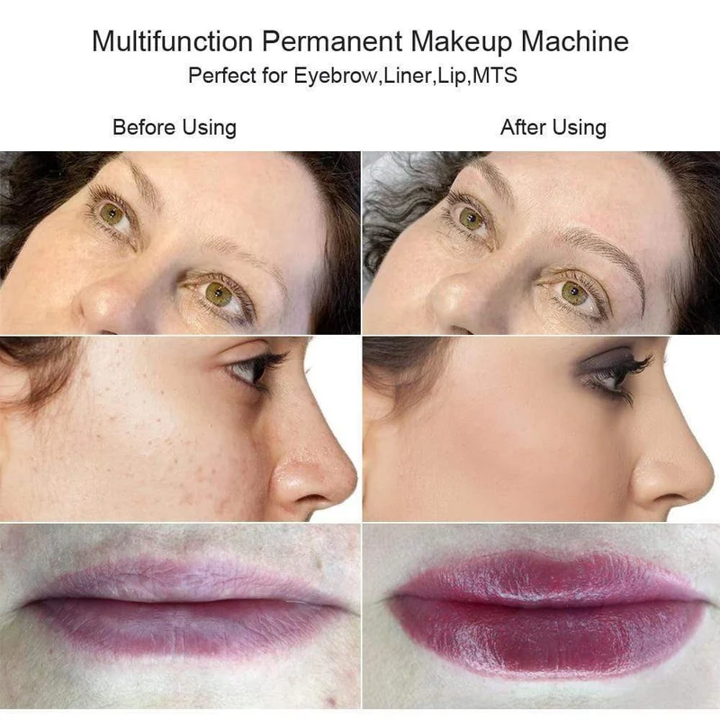 Biomaser PMU Tattoo Maschine Stift Dermograph Leiser Motor Stift Permanent Make-up Maschine Dermógrafo Agulhas Easy Click for Eyebrow
