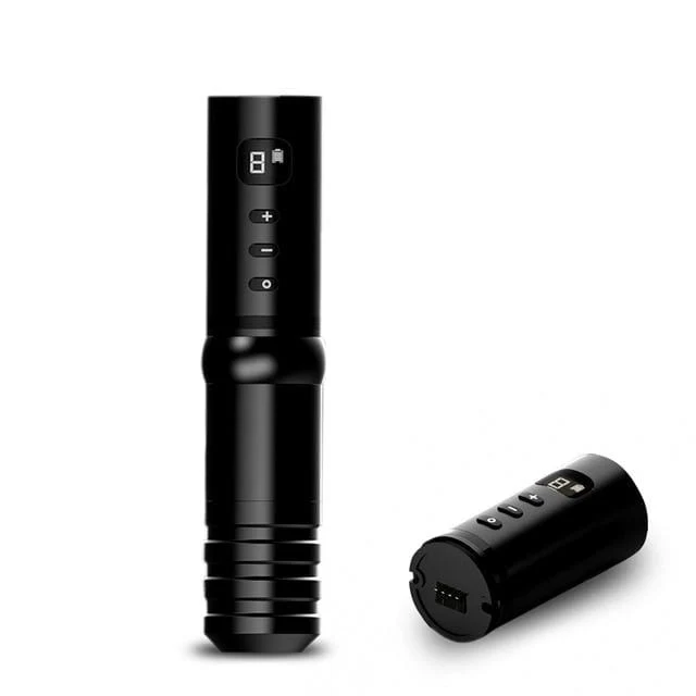 Drahtlose Tattoo-Stift-Maschinenbatterie mit tragbarem bürstenlosem Motor mit digitaler LED-Anzeige Schnellladegerät für Tattoo-Geräte