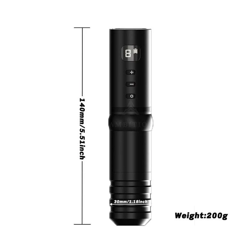 Drahtlose Tattoo-Stift-Maschinenbatterie mit tragbarem bürstenlosem Motor mit digitaler LED-Anzeige Schnellladegerät für Tattoo-Geräte