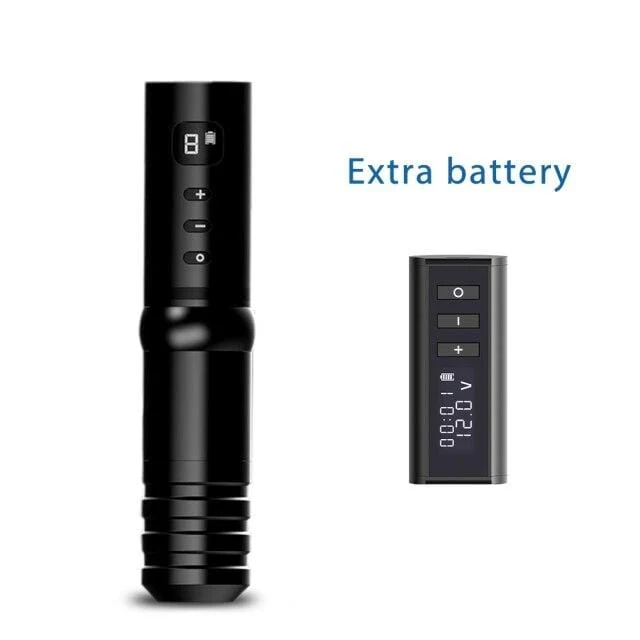 Drahtlose Tattoo-Stift-Maschinenbatterie mit tragbarem bürstenlosem Motor mit digitaler LED-Anzeige Schnellladegerät für Tattoo-Geräte