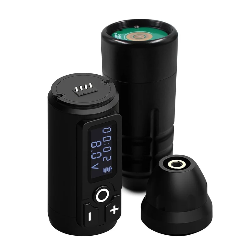 Tragbare kabellose Tattoo-Maschine, deutscher Motor, vibrationsarmer Rotary-Tattoo-Stift mit austauschbarer Batterie für Permanent-Make-up