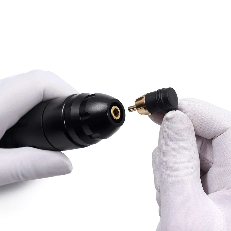 Tragbare kabellose Tattoo-Maschine, deutscher Motor, vibrationsarmer Rotary-Tattoo-Stift mit austauschbarer Batterie für Permanent-Make-up