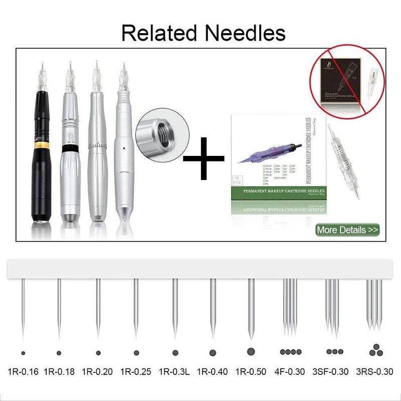 BMX Permanent Make-Up Maschine PMU Tattoo Maschine Kits Professionelle Tattoo Stift Für Augenbrauen Eyeliner Lip Tattoo Set P100LW002