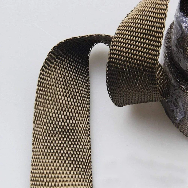 5 cm * 5 m / 10 m / 15 m / 20 mt Auspuffwärmeverpackung Wärmeleitband Fiberglas Wärmeverpackung Verteilerisolierung Rollbeständig mit Edelstahlbändern