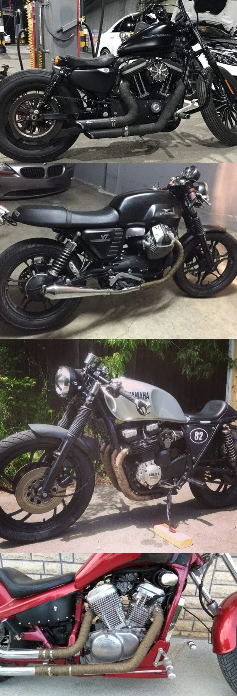 5 cm * 5 m Motorrad-Abgaswärmeband, Thermoband, Glasfaser-Wärmeband, Krümmerisolierung, rollenbeständig, mit rostfreien Bändern