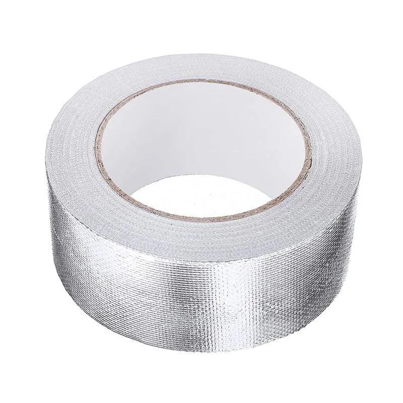 25 mt x 5 cm Auto Motorrad Aluminium Folie Hitzeschild Klebeband Auspuff Wrap Rohr Kanäle Hohe Temperatur Beständig reparatur Band