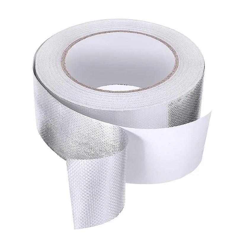 25 mt x 5 cm Auto Motorrad Aluminium Folie Hitzeschild Klebeband Auspuff Wrap Rohr Kanäle Hohe Temperatur Beständig reparatur Band