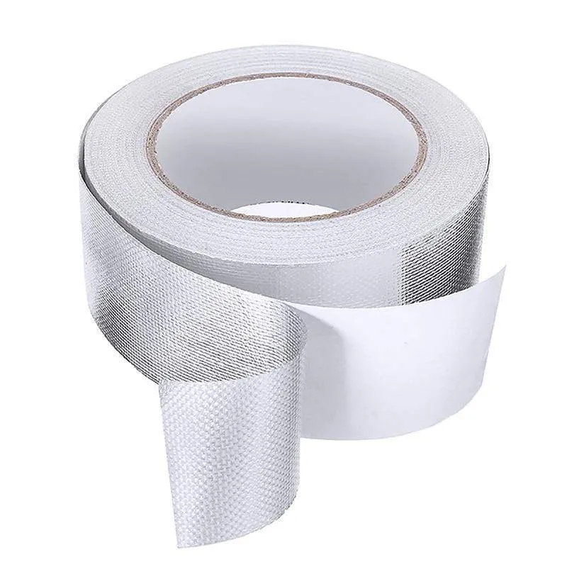 25 mt x 5 cm Auto Motorrad Aluminium Folie Hitzeschild Klebeband Auspuff Wrap Rohr Kanäle Hohe Temperatur Beständig reparatur Band
