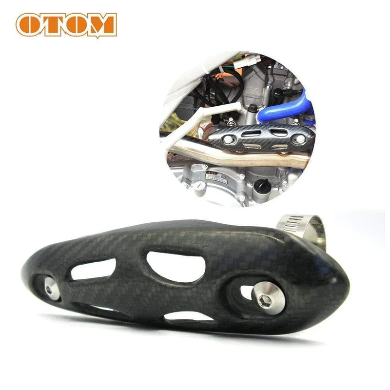 Carbon Fiber Auspuff Rohr Schutz Hitzeschild Abdeckung Schutz Motocross Dirt Street Bike Für KTM HONDA KAWASAKI