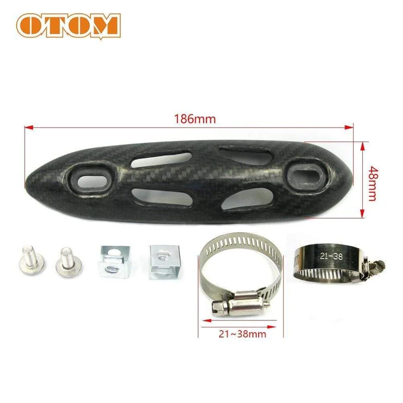 Carbon Fiber Auspuff Rohr Schutz Hitzeschild Abdeckung Schutz Motocross Dirt Street Bike Für KTM HONDA KAWASAKI