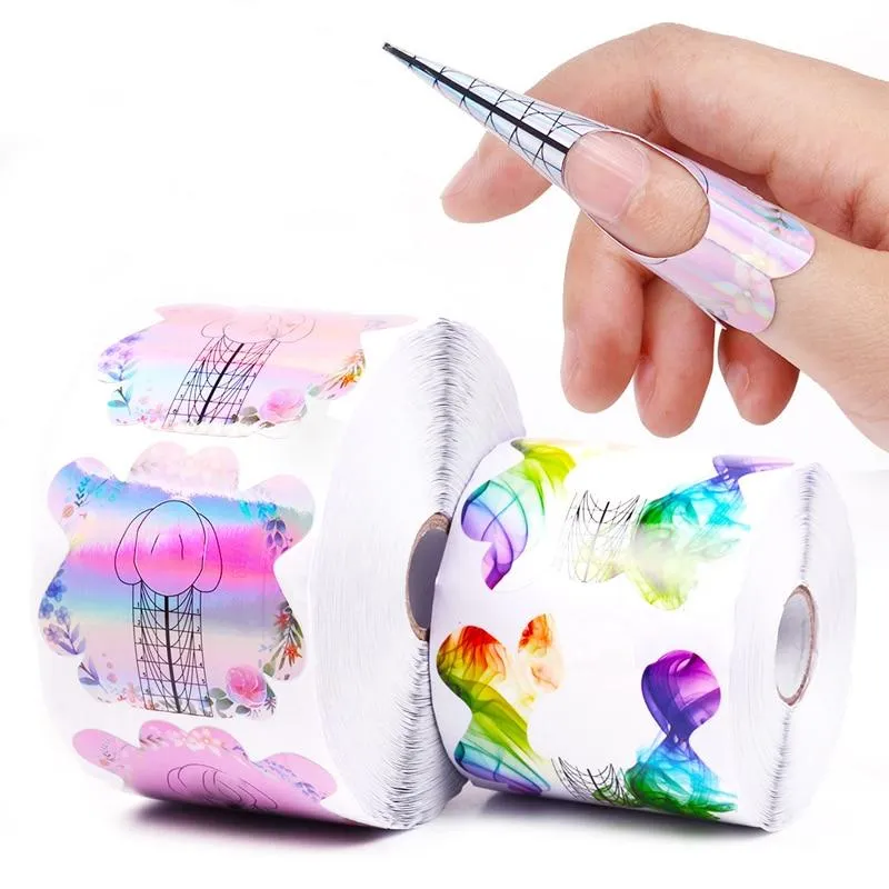100 Teile/los Französisch Nagel Form Tipps Nagel Verlängerung Kunst Werkzeuge 24 Designs Acryl Kurve Falsche Nägel Kunst DIY Guide Formen maniküre Set