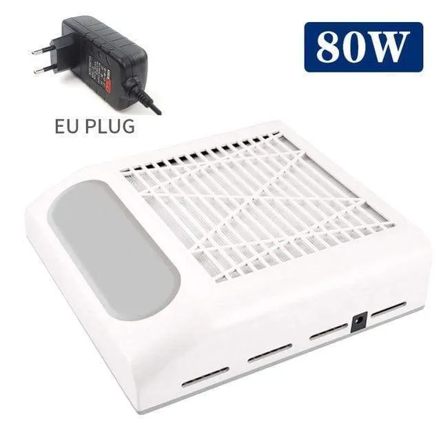 80W Nagel Staub Collector Fan Staubsauger Maniküre Maschine Werkzeuge Mit Filter Starke Leistung Nail art Werkzeug Nagel Staubsauger