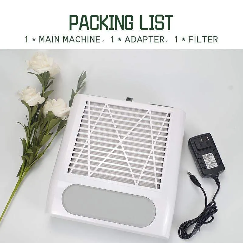 80W Nagel Staub Collector Fan Staubsauger Maniküre Maschine Werkzeuge Mit Filter Starke Leistung Nail art Werkzeug Nagel Staubsauger
