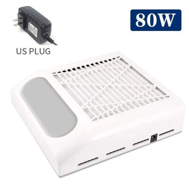 80W Nagel Staub Collector Fan Staubsauger Maniküre Maschine Werkzeuge Mit Filter Starke Leistung Nail art Werkzeug Nagel Staubsauger