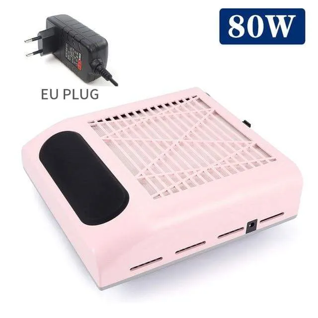 80W Nagel Staub Collector Fan Staubsauger Maniküre Maschine Werkzeuge Mit Filter Starke Leistung Nail art Werkzeug Nagel Staubsauger