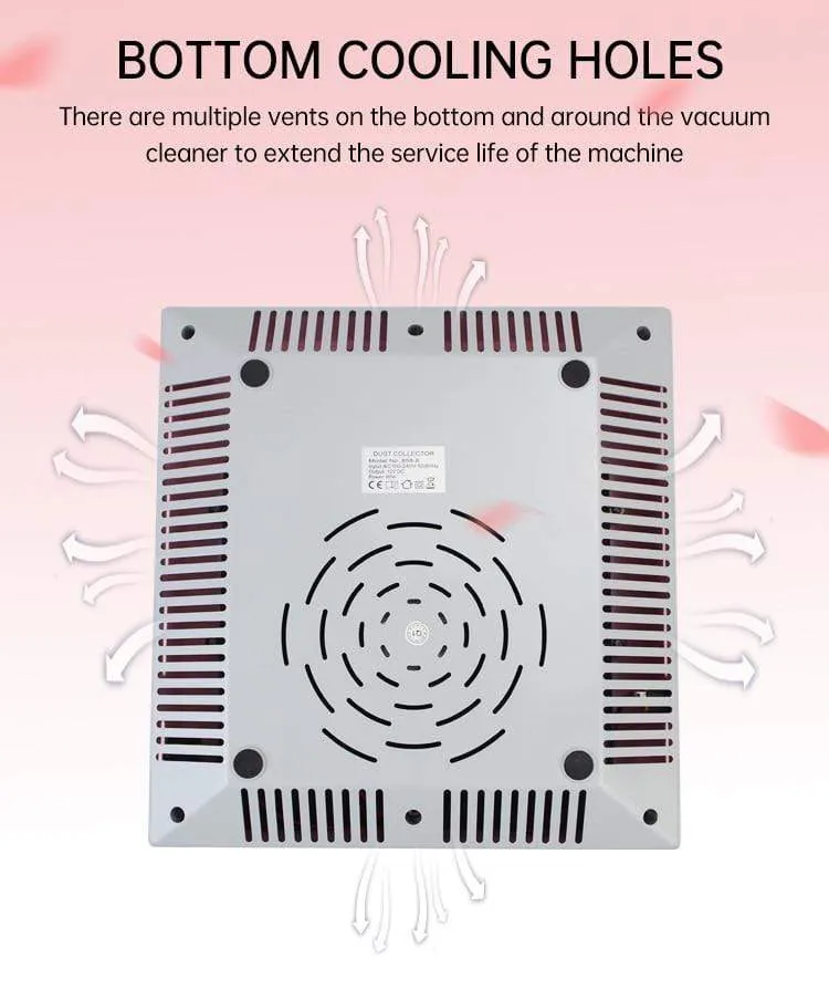 80W Nagel Staub Collector Fan Staubsauger Maniküre Maschine Werkzeuge Mit Filter Starke Leistung Nail art Werkzeug Nagel Staubsauger