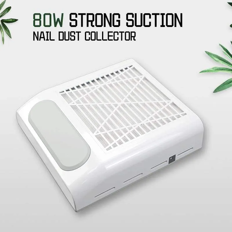 80W Nagel Staub Collector Fan Staubsauger Maniküre Maschine Werkzeuge Mit Filter Starke Leistung Nail art Werkzeug Nagel Staubsauger