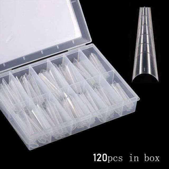 120/60PCS Nagel Formen Kunst Werkzeuge Für UV Gel Schnell Gebäude Erweiterung Formen Top Formen Dual Formen Oberen formen Für Nägel Form