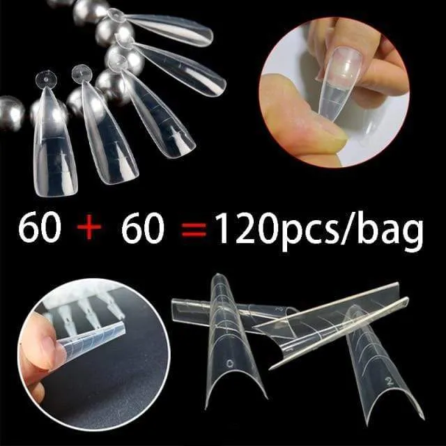 120/60PCS Nagel Formen Kunst Werkzeuge Für UV Gel Schnell Gebäude Erweiterung Formen Top Formen Dual Formen Oberen formen Für Nägel Form
