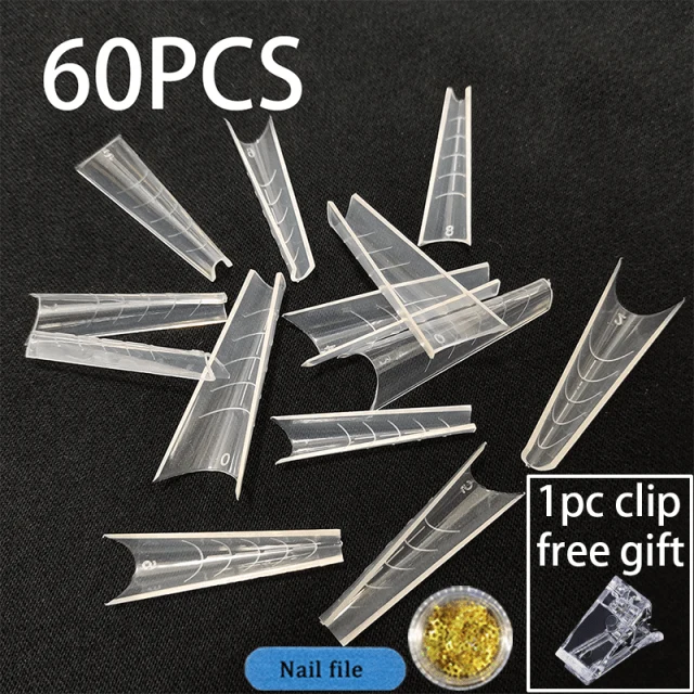 120/60PCS Nagel Formen Kunst Werkzeuge Für UV Gel Schnell Gebäude Erweiterung Formen Top Formen Dual Formen Oberen formen Für Nägel Form