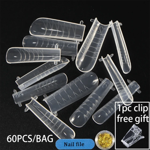 120/60PCS Nagel Formen Kunst Werkzeuge Für UV Gel Schnell Gebäude Erweiterung Formen Top Formen Dual Formen Oberen formen Für Nägel Form