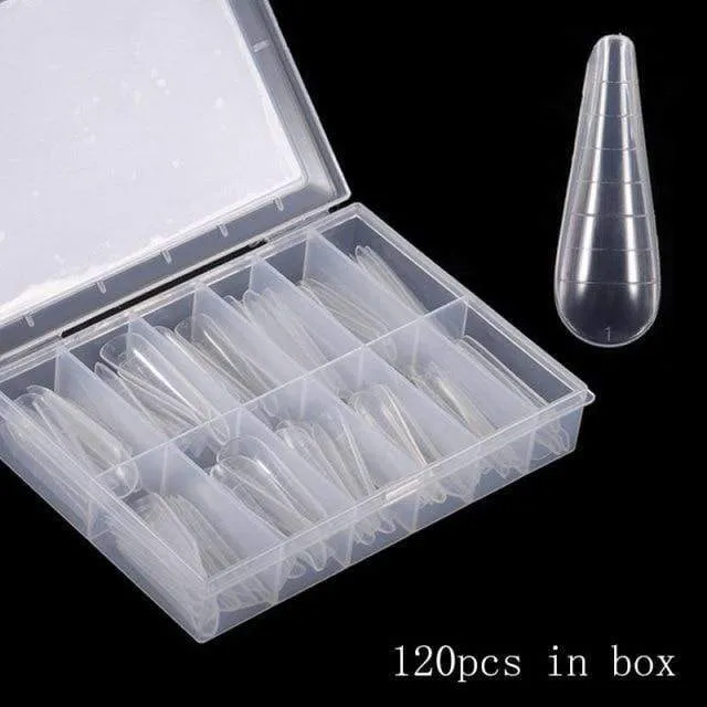 120/60PCS Nagel Formen Kunst Werkzeuge Für UV Gel Schnell Gebäude Erweiterung Formen Top Formen Dual Formen Oberen formen Für Nägel Form