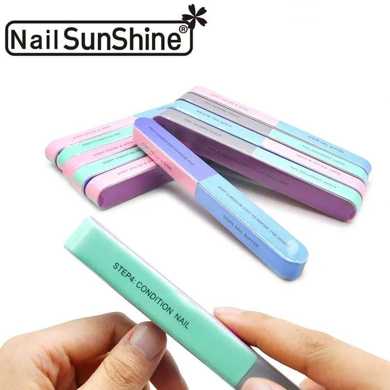 5 Teile/los Nagel Schleif Dateien Schwamm Nagel Dateien Puffer Tragbare Pediküre Maniküre Alle UV Gel Nagel Puffer Block Polieren DIY werkzeug