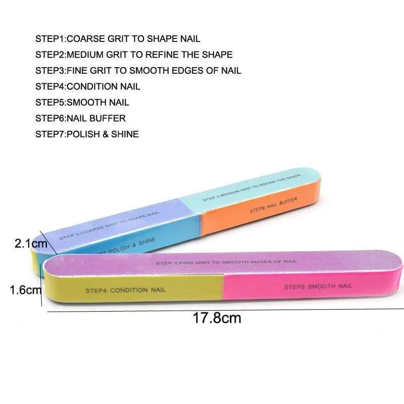5 Teile/los Nagel Schleif Dateien Schwamm Nagel Dateien Puffer Tragbare Pediküre Maniküre Alle UV Gel Nagel Puffer Block Polieren DIY werkzeug