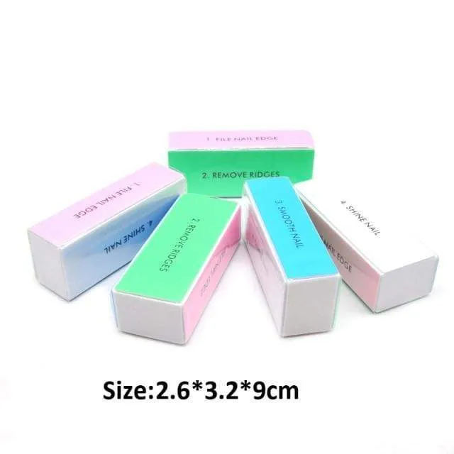 5 Teile/los Nagel Schleif Dateien Schwamm Nagel Dateien Puffer Tragbare Pediküre Maniküre Alle UV Gel Nagel Puffer Block Polieren DIY werkzeug