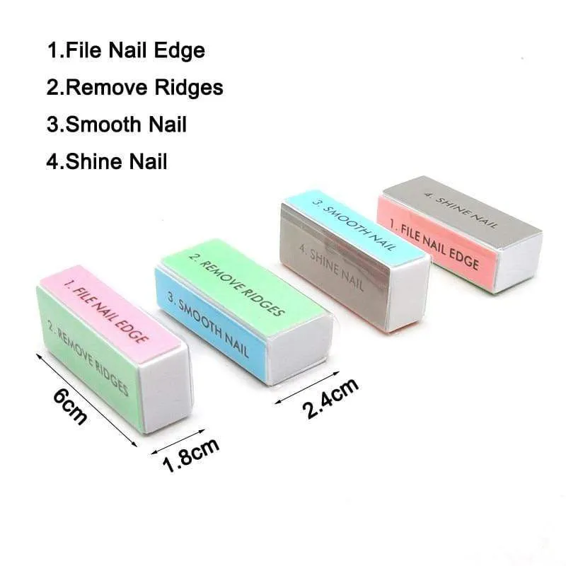 5 Teile/los Nagel Schleif Dateien Schwamm Nagel Dateien Puffer Tragbare Pediküre Maniküre Alle UV Gel Nagel Puffer Block Polieren DIY werkzeug