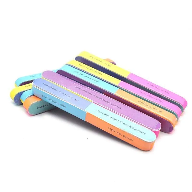 5 Teile/los Nagel Schleif Dateien Schwamm Nagel Dateien Puffer Tragbare Pediküre Maniküre Alle UV Gel Nagel Puffer Block Polieren DIY werkzeug