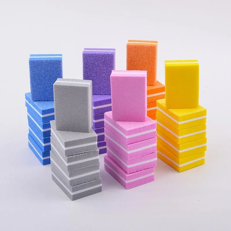 10/20/30/50Pcs Coloful Nagel Schwamm Nagel Datei Puffer Block Polieren Schleifen Professionelle Nagel Werkzeuge doppelseitige Pediküre Maniküre