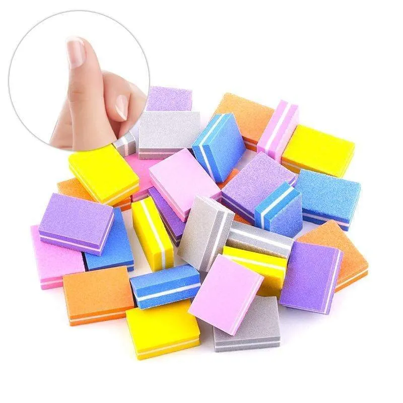 10/20/30/50Pcs Coloful Nagel Schwamm Nagel Datei Puffer Block Polieren Schleifen Professionelle Nagel Werkzeuge doppelseitige Pediküre Maniküre